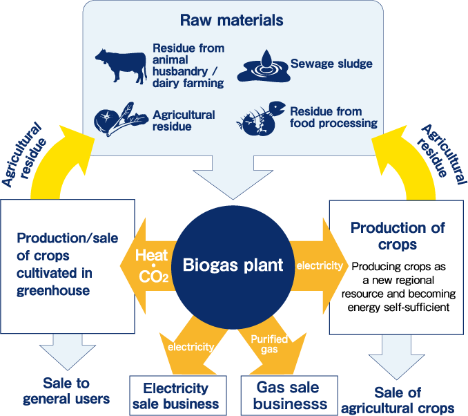 Formation model for a regional recycling biogas energy system